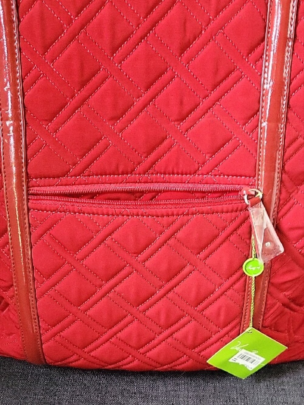 Vera Bradley Trimmed Vera Tote – Tango Red – NWT - Picture 7 of 16
